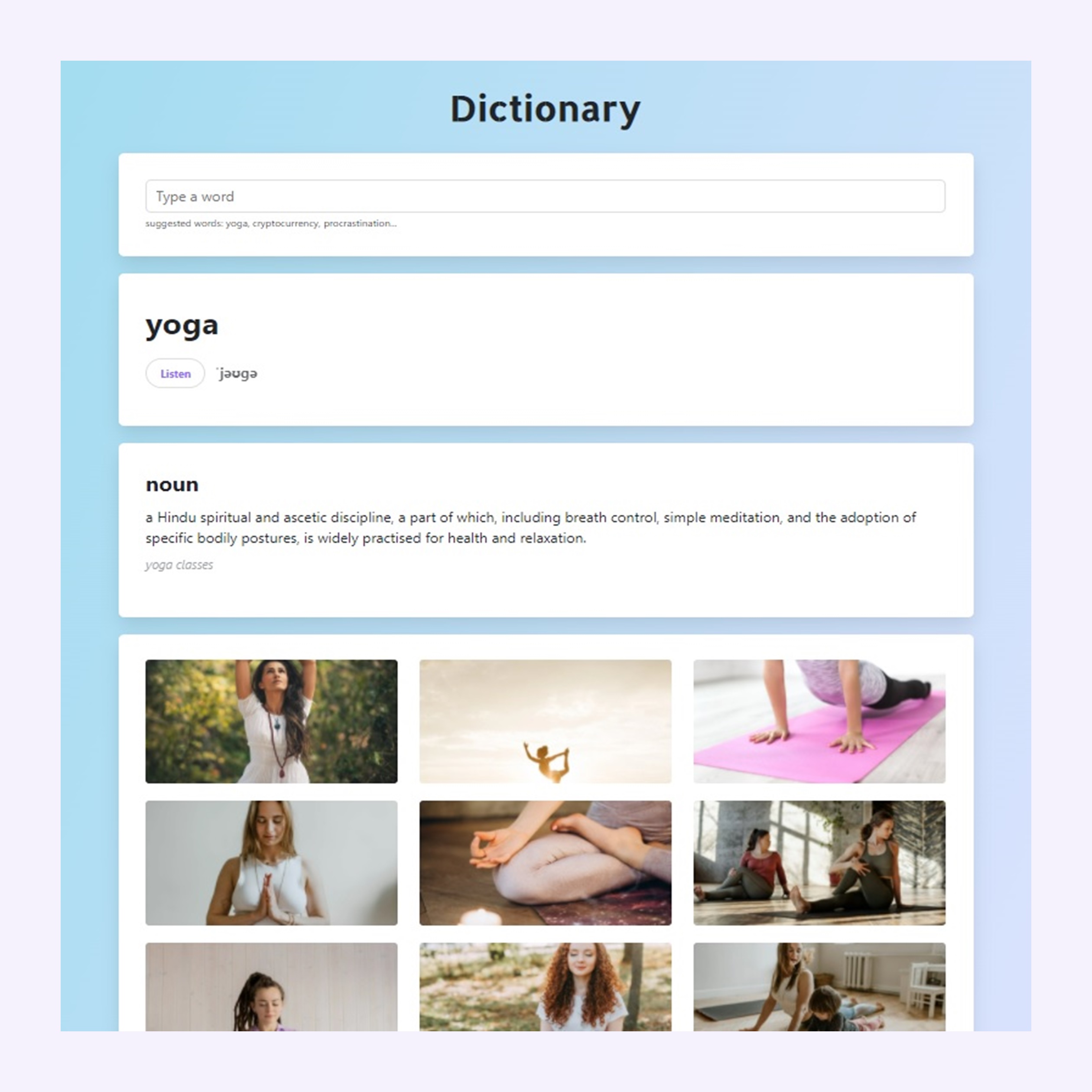 dictionary app preview